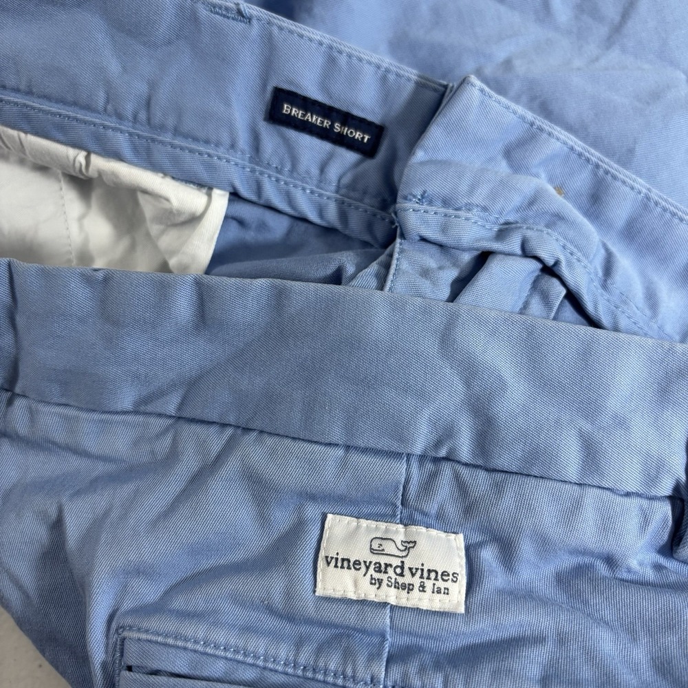 Vineyard Vines Mens 35 x 8 Inch Breaker Shorts Blue Cotton Stretch Chino 1H0462 - Picture 6 of 7